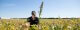 Inspecting weeds in field Flickr United Soybean Board